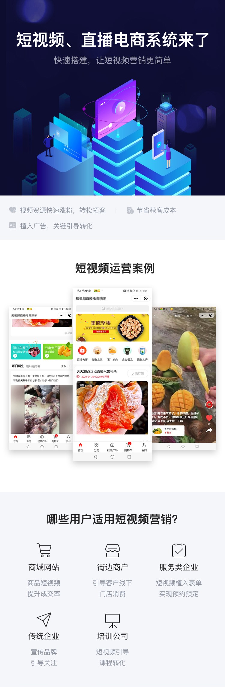 短視頻、直播電商系統(tǒng)